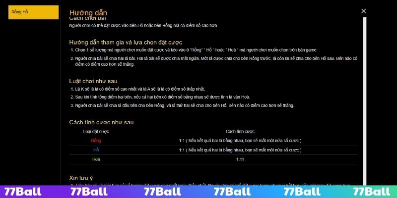 Cách chơi Rồng Hổ luôn có quy luật thú vị và đơn giản