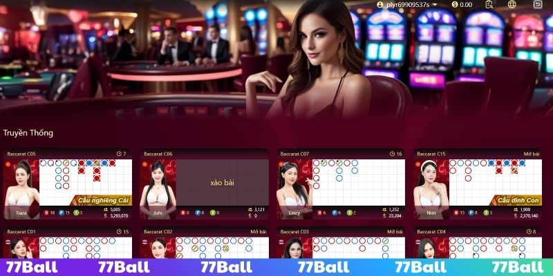 Giới thiệu danh mục live casino tại nhà cái 77BALL uy tín